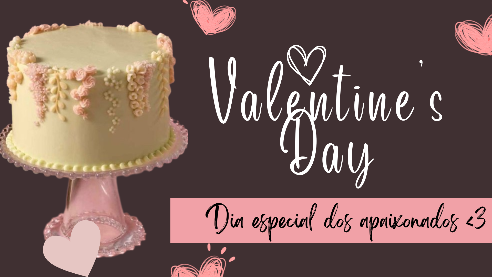 Slider com bolo verde de Valentines day